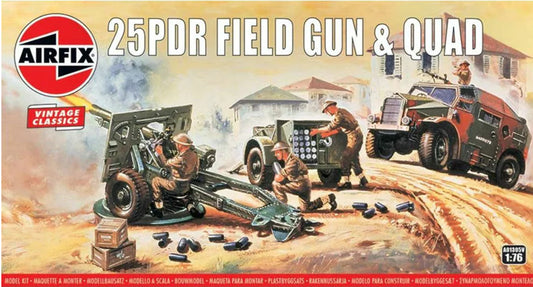 AIRFIX 1:76 25DPR FIELD GUN & QUAD