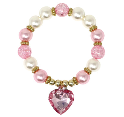 P/POP DANCE PEARL HEART NECKLACE SET