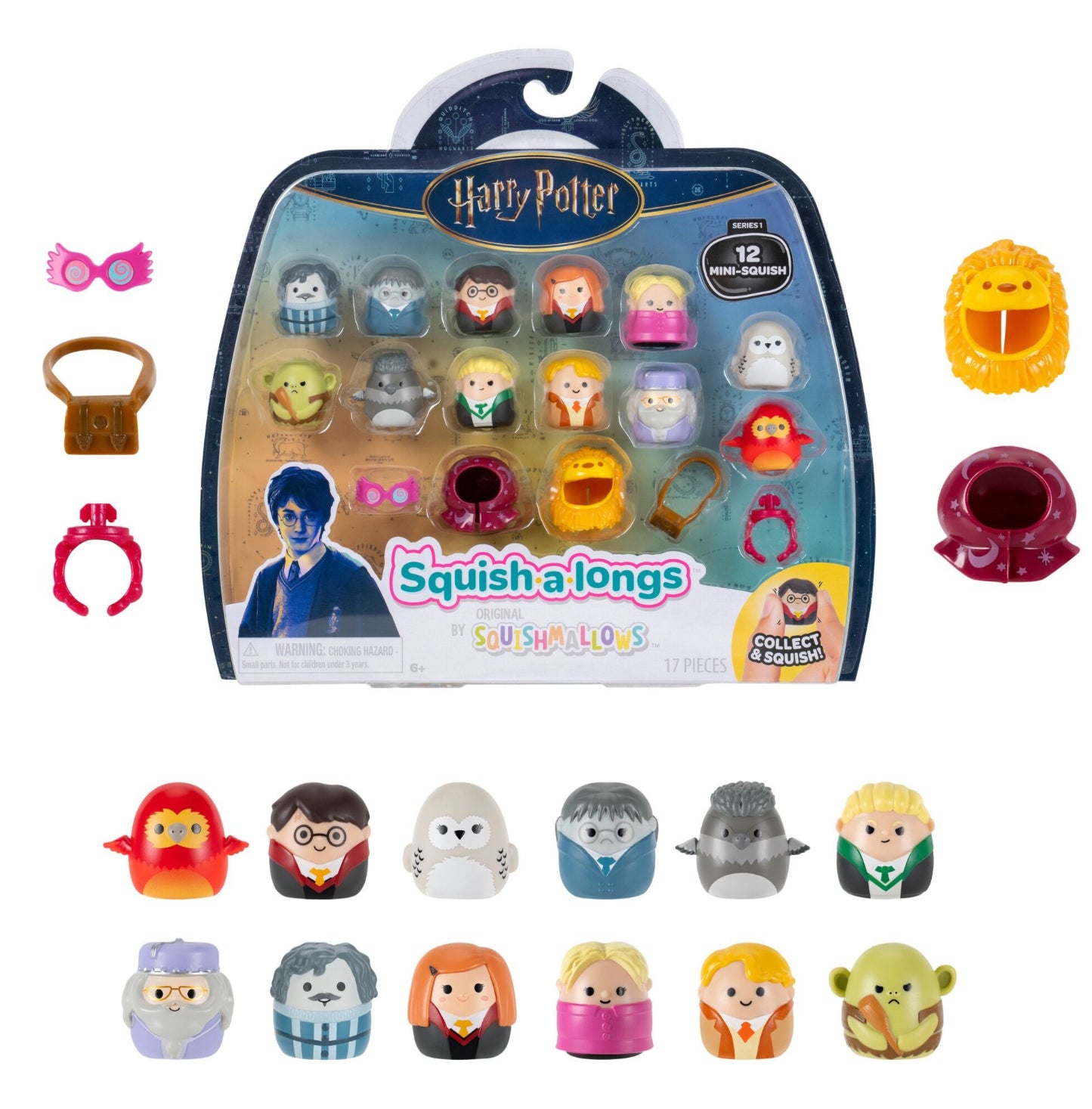 SQUISH-A-LONGS HARRY POTTER 12PK AST