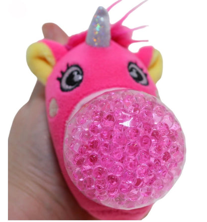 SQUEEGIES WATER BEAD PLUSH PINK UNICORN