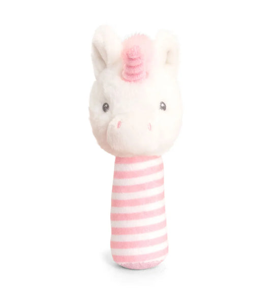 PLUSH KEELECO STICK RATTLE UNICORN