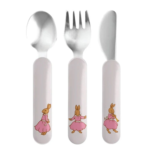BUNNYKINS 3 PCE CUTLERY SET PINK