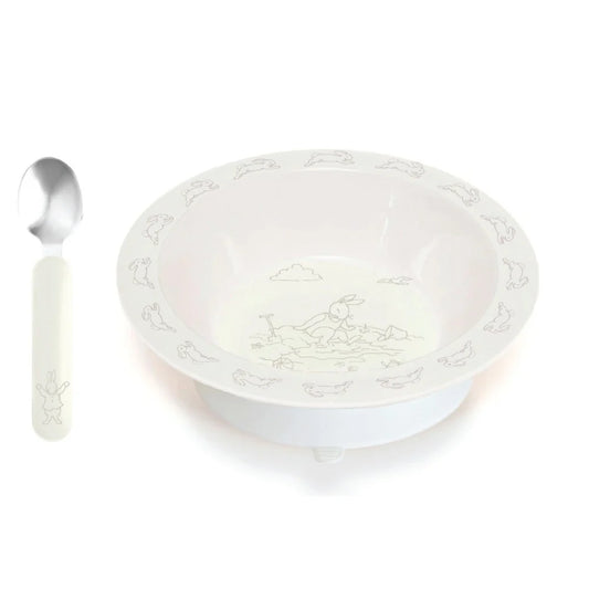 BUNNYKINS SUCTION BOWL W SPOON NATURAL