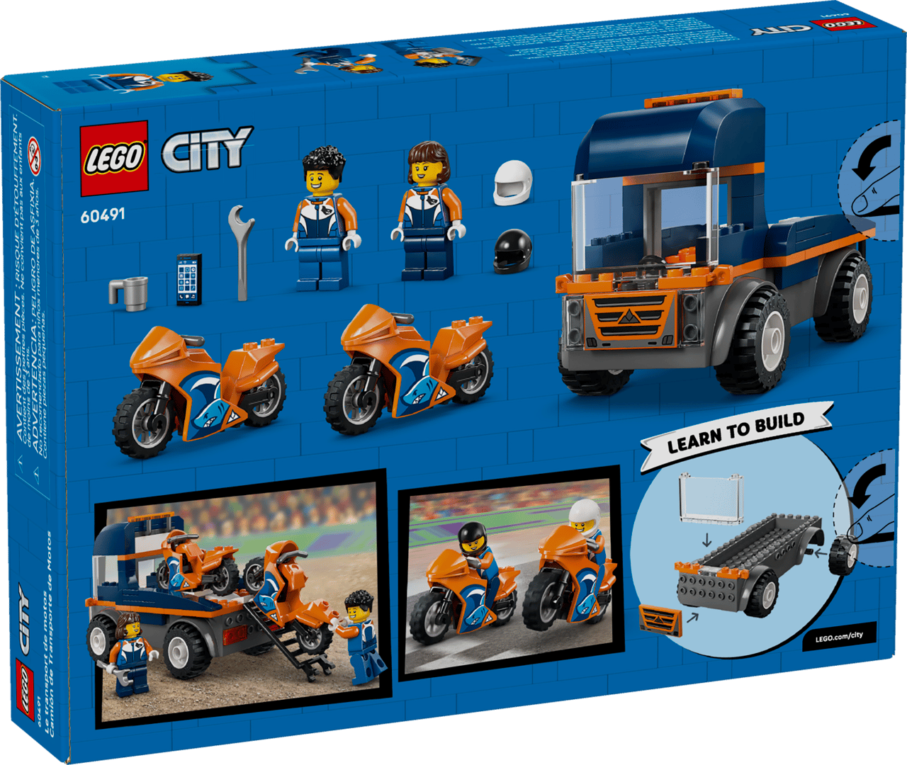 LEGO 60491 CITY MOTORCYCLE TRANSPORTER