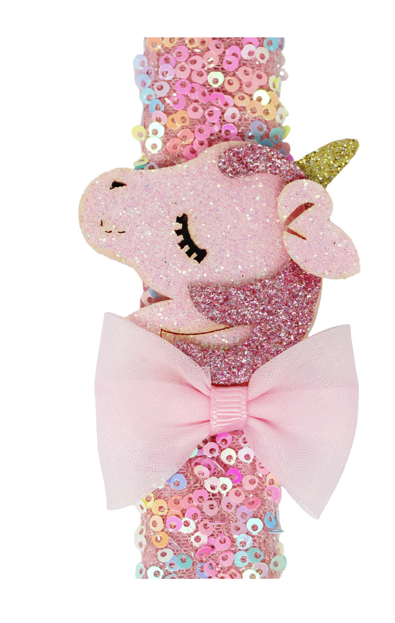 P/POP SLG003 UNICORN SEQUIN SLAP BAND