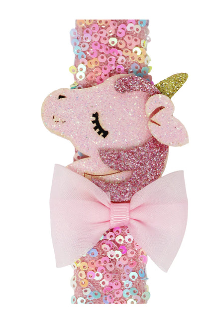 P/POP SLG003 UNICORN SEQUIN SLAP BAND