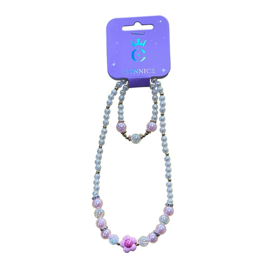 C/NICE HC10201 PINK BLOSSOM JEWEL SET