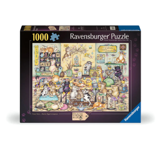 PUZZLE 1000PC CRAZY CATS EASTER EGGSTRAV