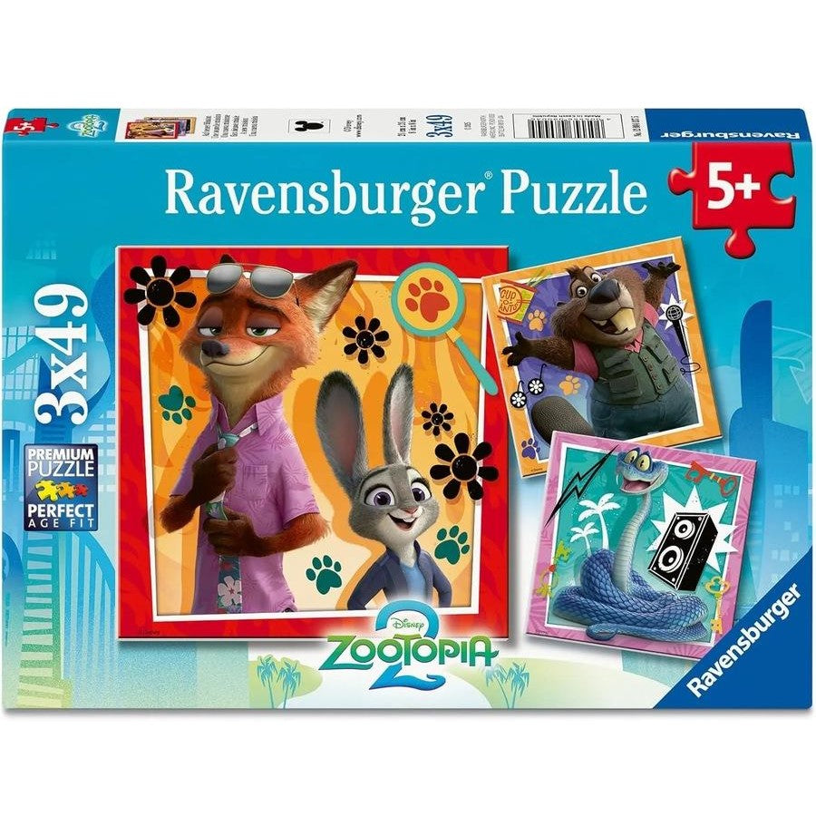PUZZLE 3X49PC ZOOTOPIA 2 NEW MISSION