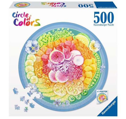 PUZZLE 500PC CIRCLE OF COLOR POKE BOWL