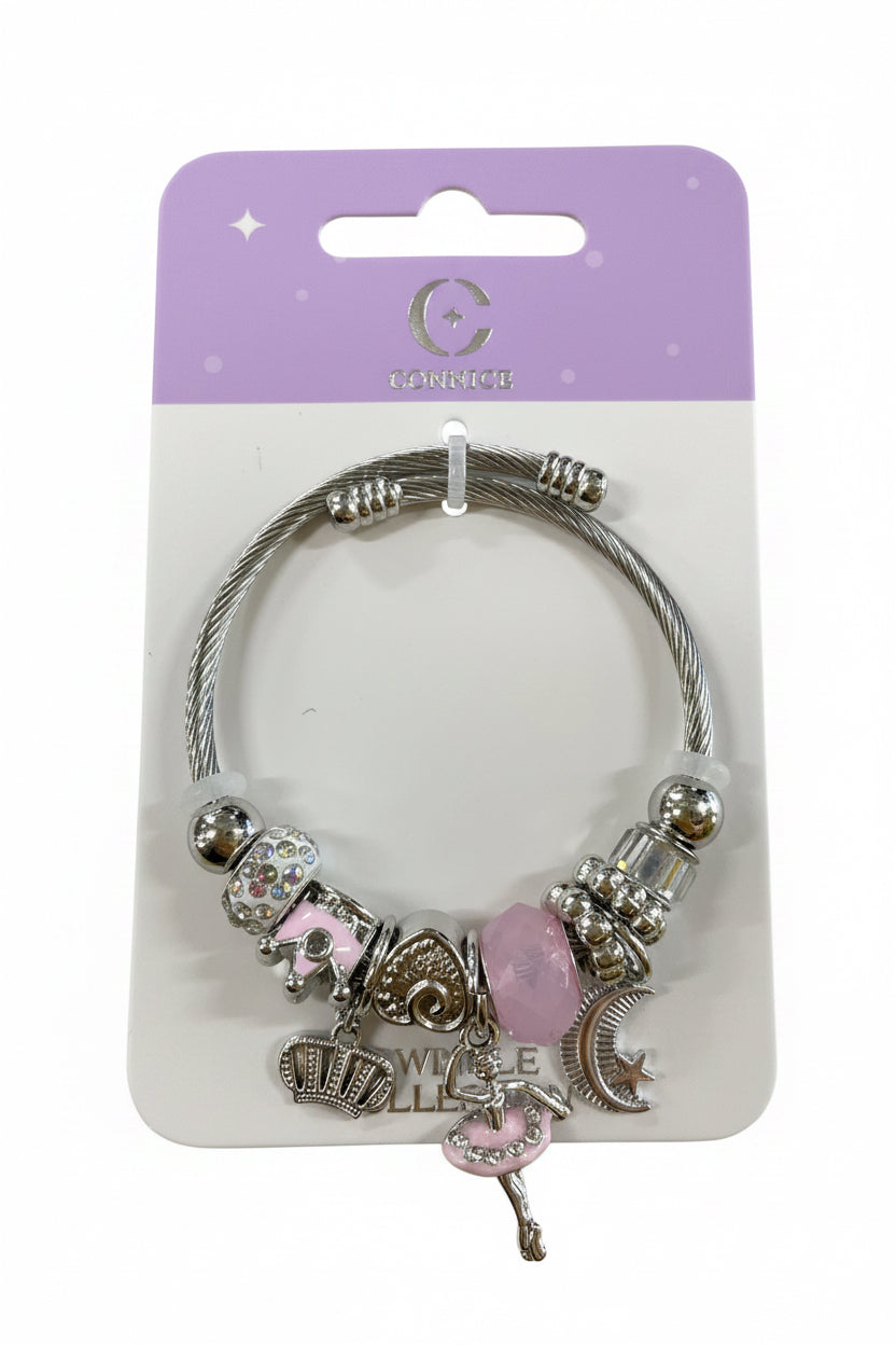 C/NICE BC13486E PINK SILVER BRACELET