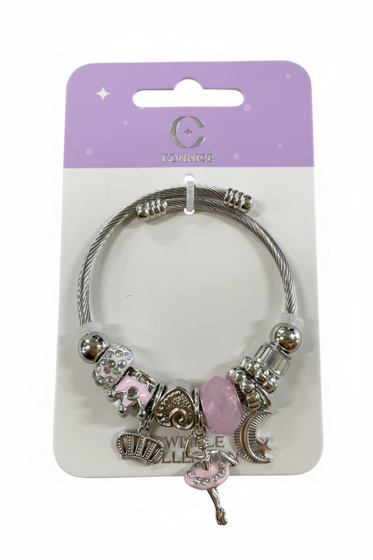 C/NICE BC13486E PINK SILVER BRACELET