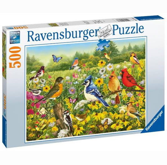 PUZZLE 500PC BIRDS IN THE MEADOW