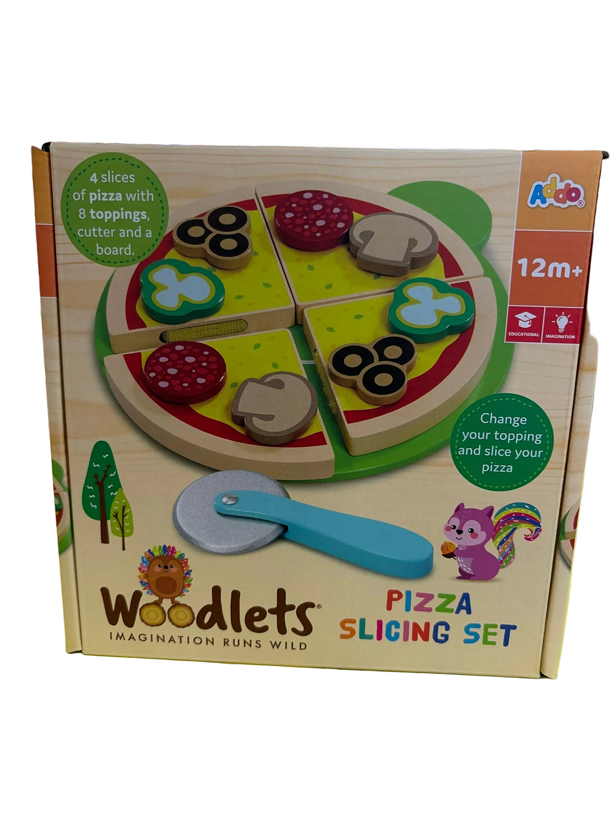 WOODLETS PIZZA SLICING SET