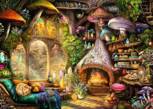 PUZZLE 1000PC MUSHROOM COTTAGE
