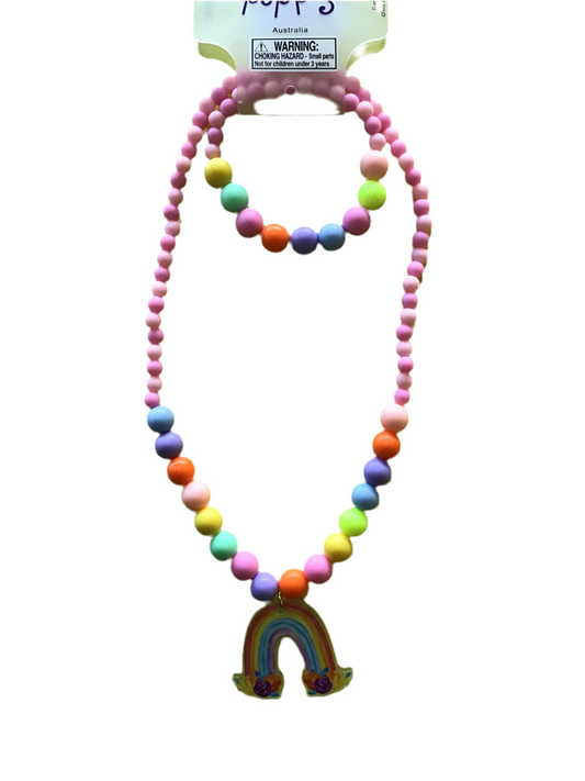 P/POP NBG177 R/BOW CLOUD NLACE & BRACELE