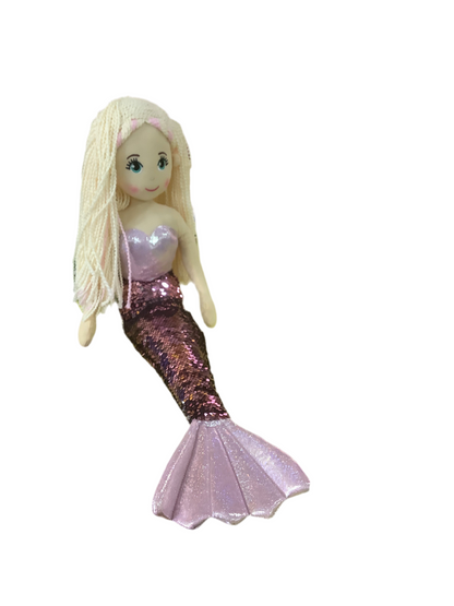 COTTON CANDY SEQUINNED MERMAID LRG AST