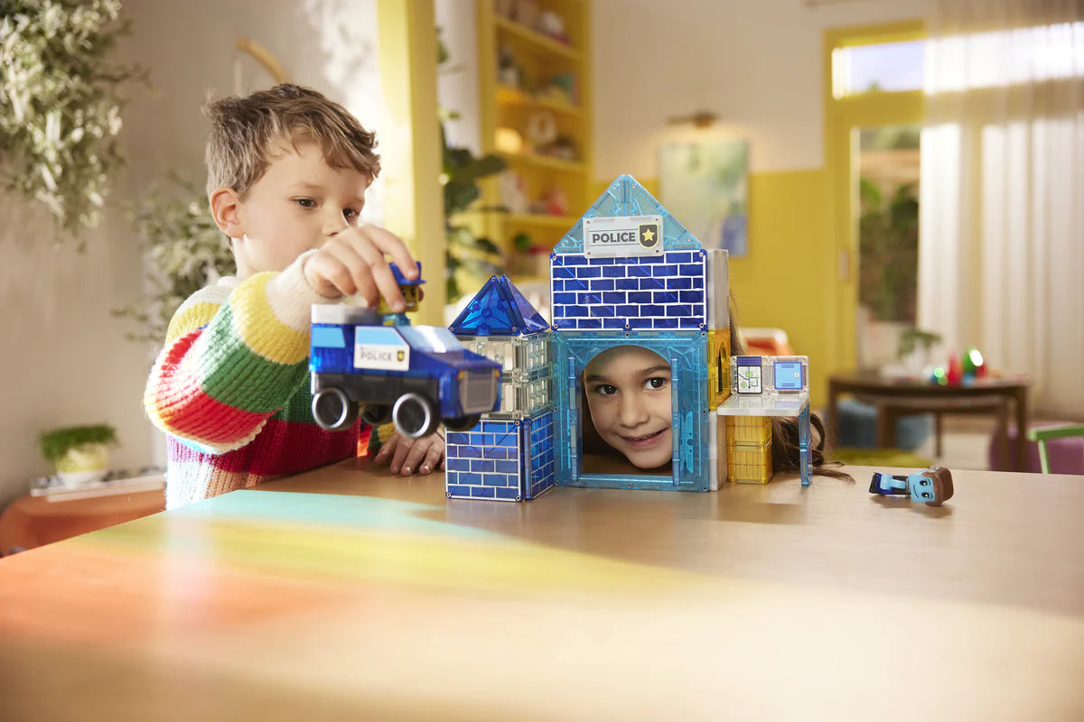 MAGNA TILES POLICE STATION 35PC