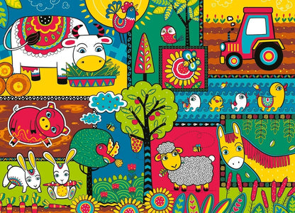 PUZZLE 60PC A DAY ON THE FARM