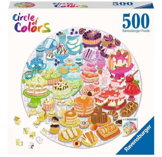 PUZZLE 500PC CIRCLE OF COLOR DESSERTS NE