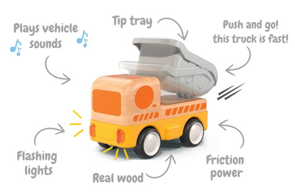 WOODEN FRICTION L&S DUMP TRUCK