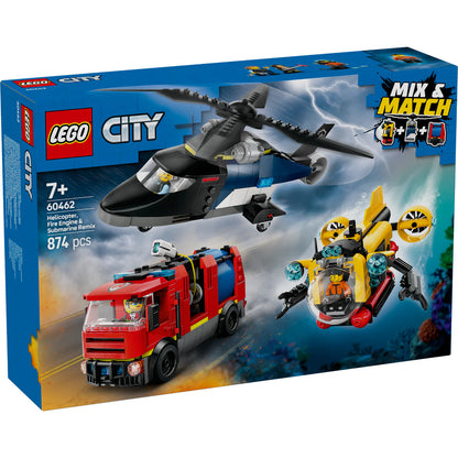 LEGO 60462 CITY HELICOPTER, FIRE & SUB