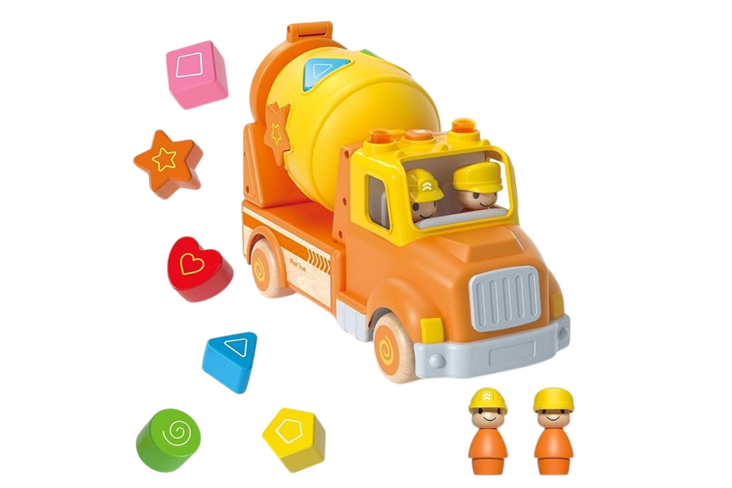 WOODEN L&S MIXER TRUCK W BLOCKS