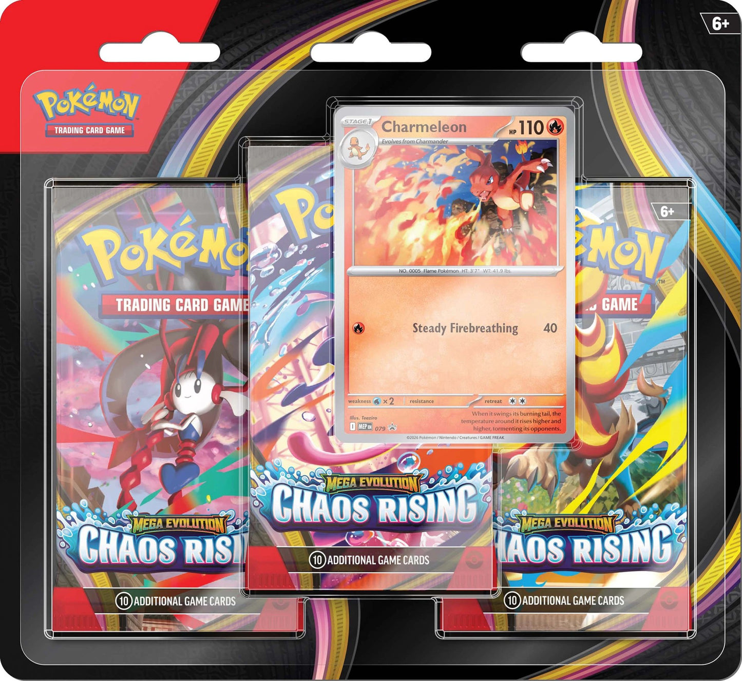POKEMON TCG CHAOS RISING 3 BOOSTER BLIST