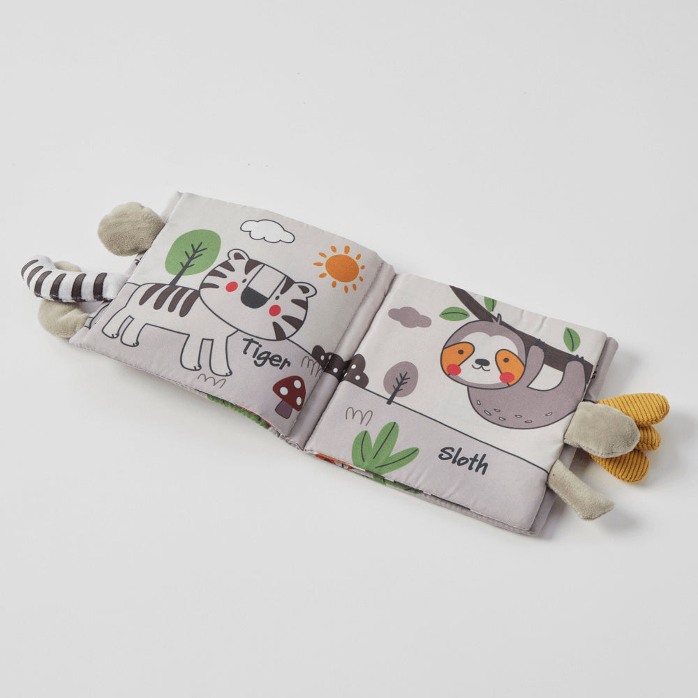 JIGGLE & GIGGLE FABRIC BOOK TAILS/JUNGLE