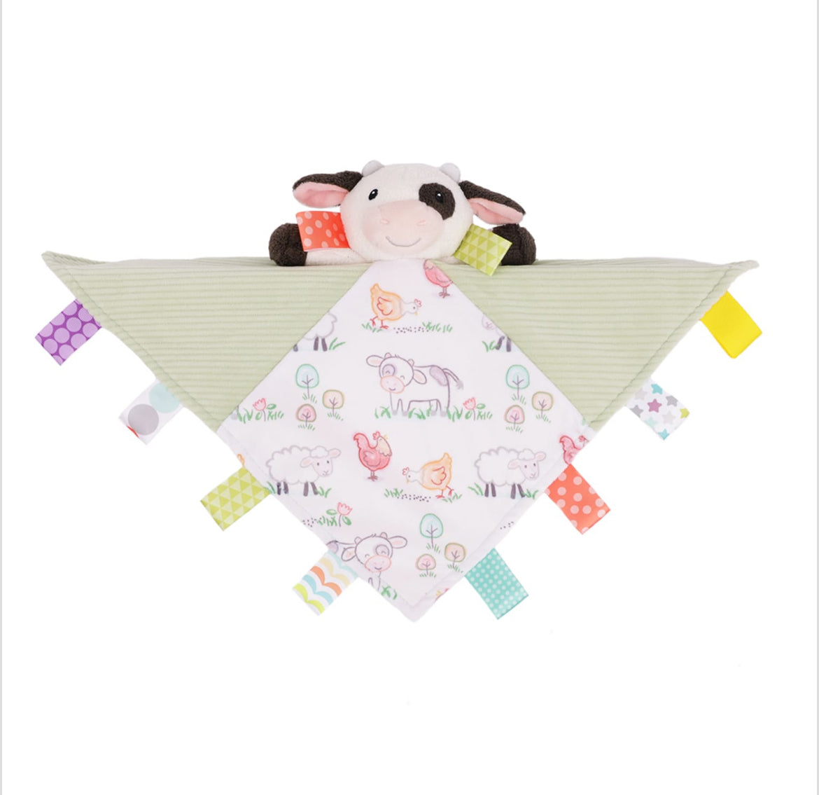 PLUSH MARY MEYER TAGGIES COW BLANKET