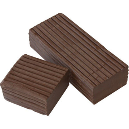 PLASTICINE 500GRAM BLOCK BROWN