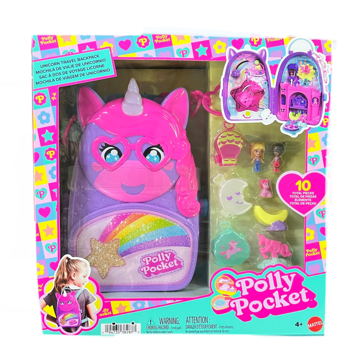 POLLY POCKET UNICORN TRAVEL BACKPACK