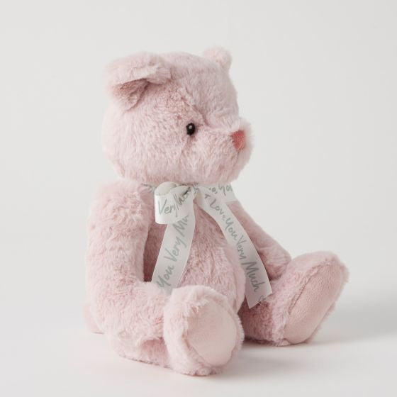 PILBEAM PLUSH PINK BEAR M I LOVE YOU