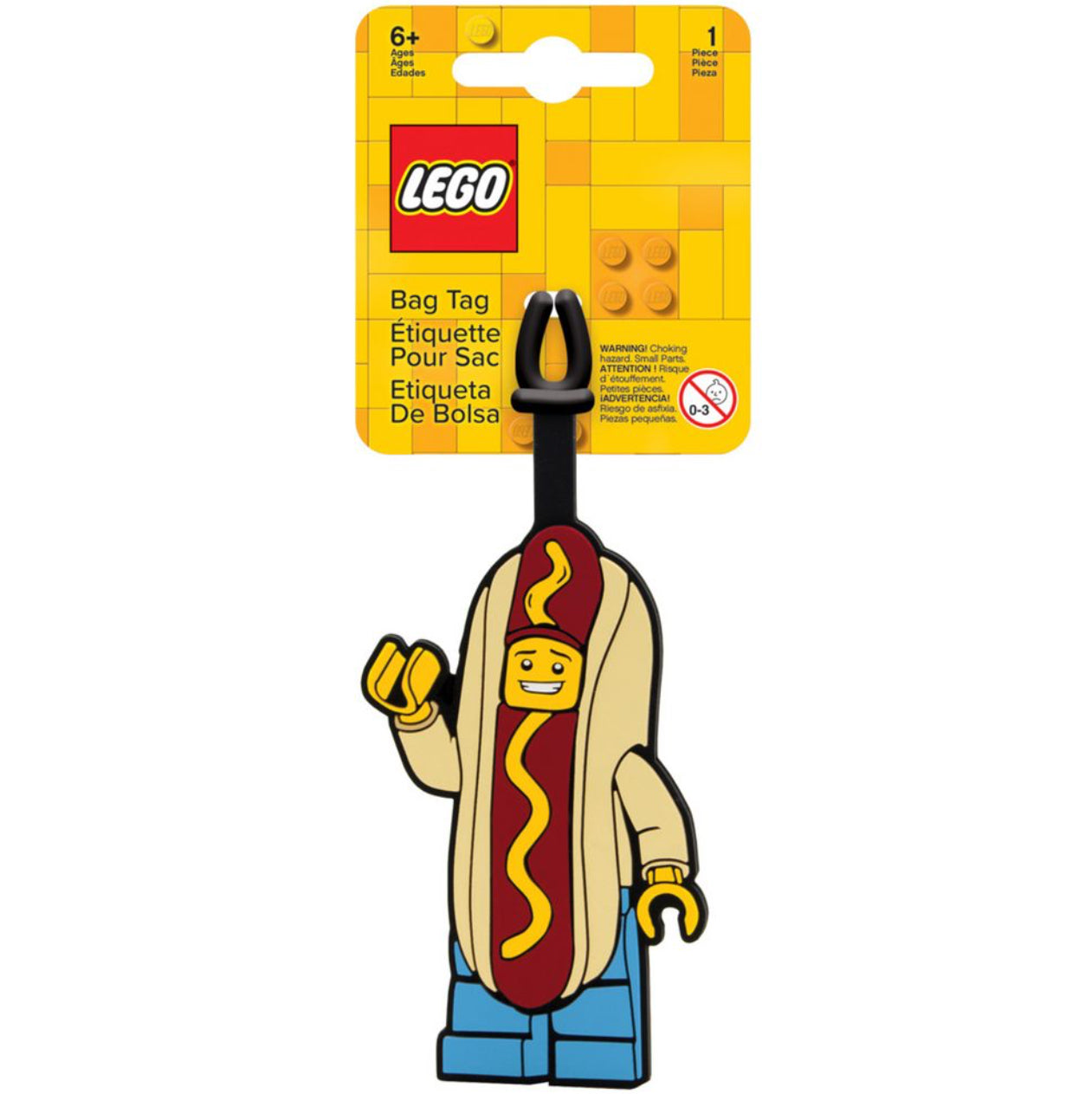 LEGO BAG TAG HOT DOG MAN