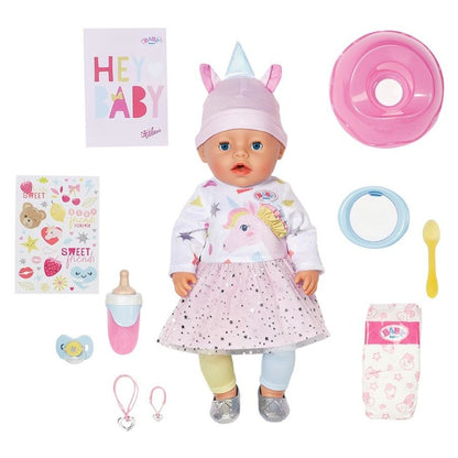 BB BABY BORN EMMA 43CM IN UNICORN STYLE