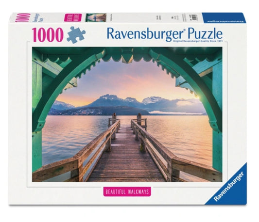 PUZZLE 1000PC ROMANTIC FOOTBRIDGE LAC