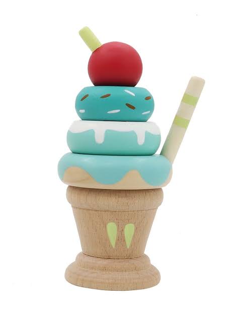 Wooden Ice Cream Cone Mint