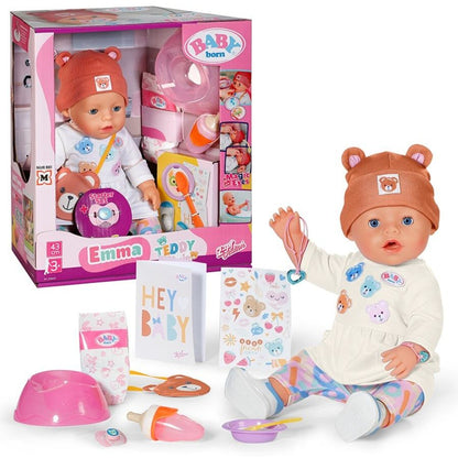 BB BABY BORN EMMA 43CM IN TEDDY STYLE