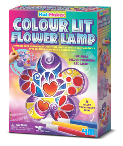 KIDZMAKER COLOUR LIT FLOWER LAMP
