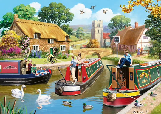 PUZZLE 1000PC A BUSY DAY ON THE CANAL
