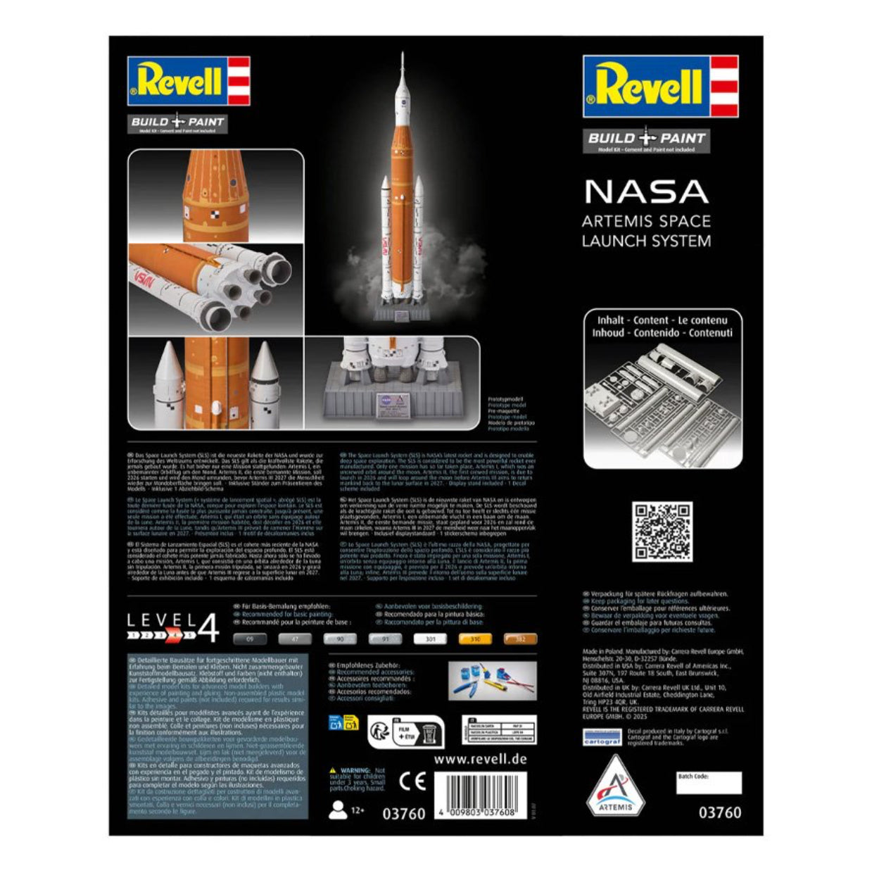 REVELL 1:144 NASA ARTEMIS SPACE LAUNCH