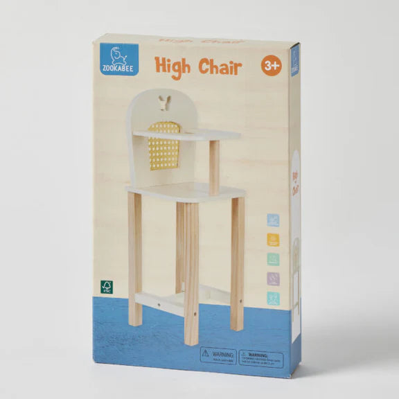 PILBEAM WOODEN HIGH CHAIR DOLLS
