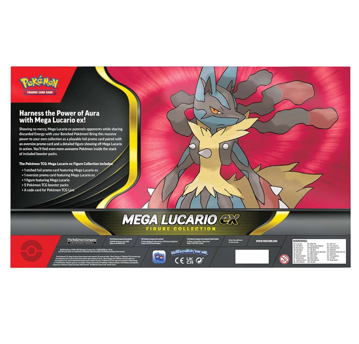 POKEMON TCG MEGA LUCARIO EX FIGURE BOX