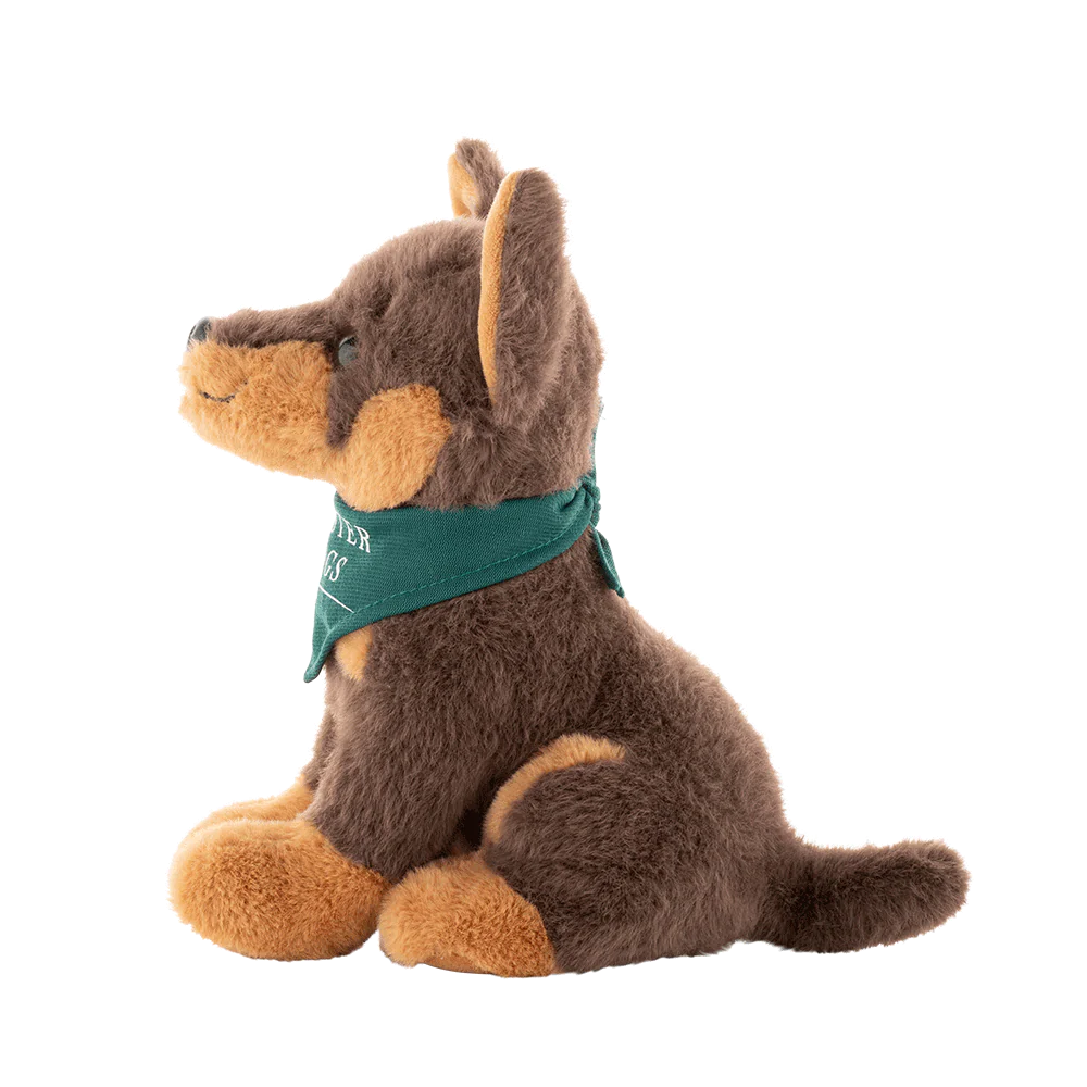 PLUSH MUSTER DOGS KELPIE 22CM BROWN