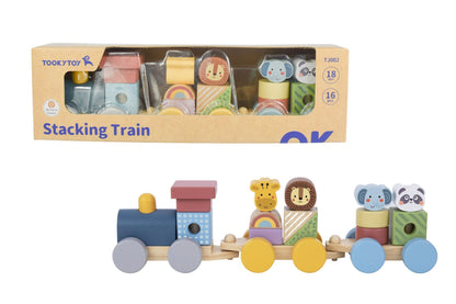 Wooden Stacking Animal Train Forest Frie