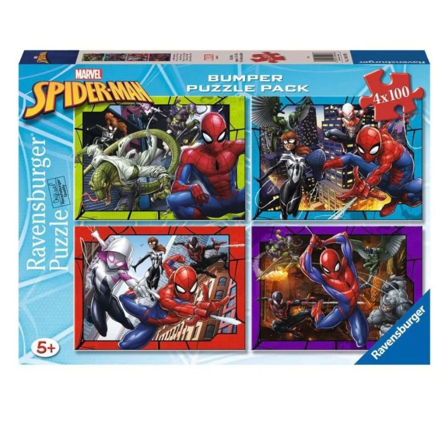 PUZZLE 4X100PC SPIDERMAN