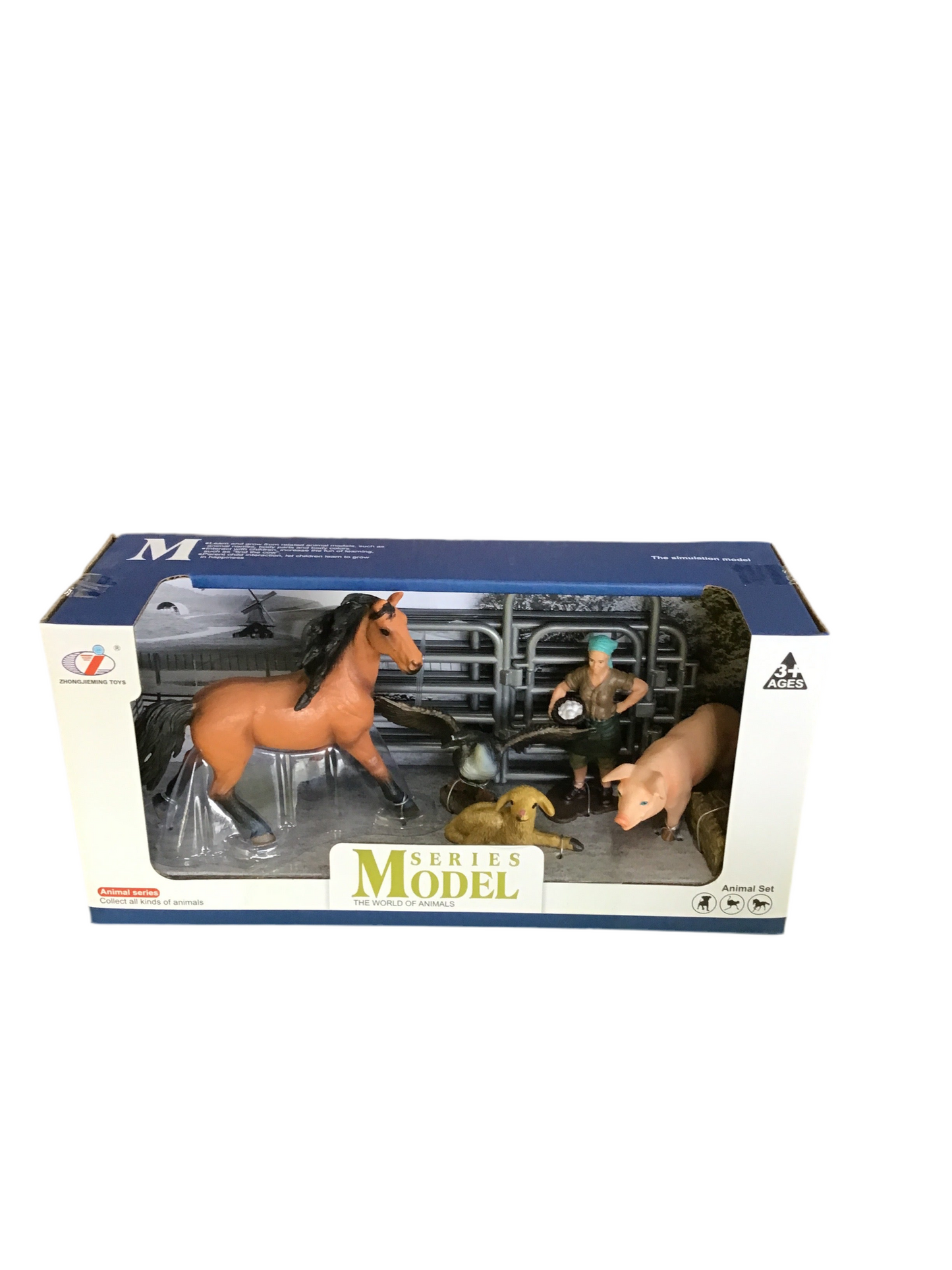 FARM ANIMAL 4 ANIMALS & ACCESSORIES AST