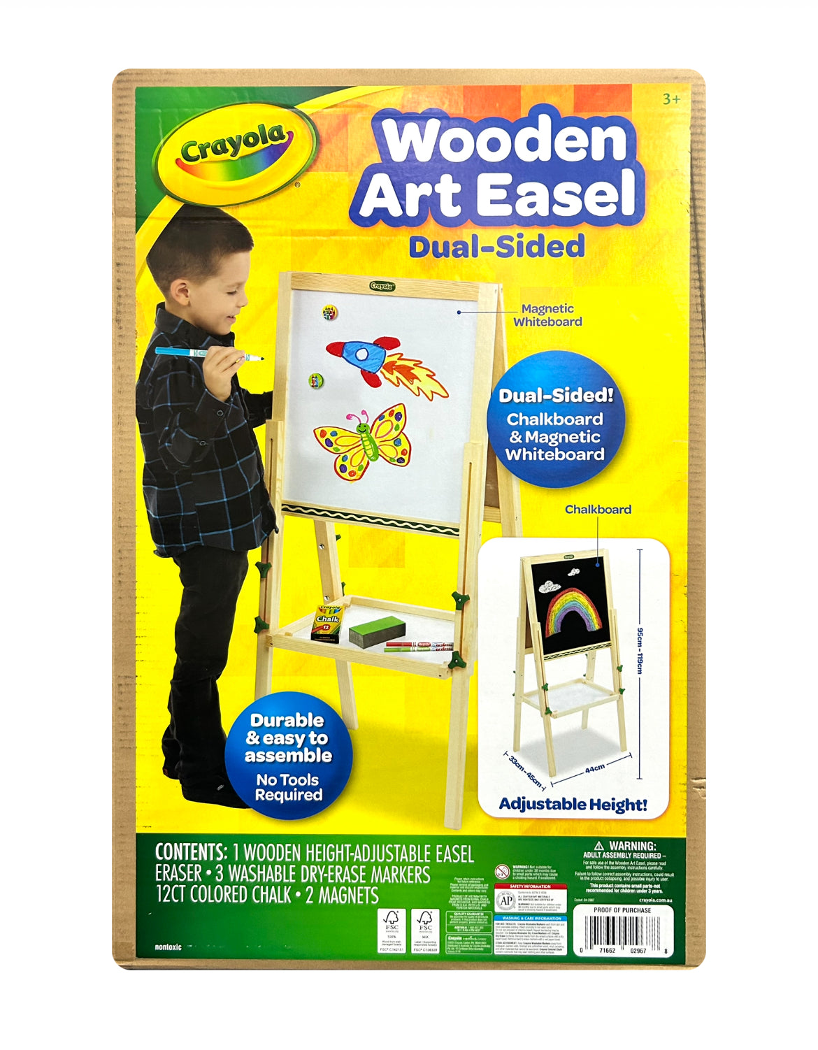 CRAYOLA WOODEN ART EASEL DUAL SIDED