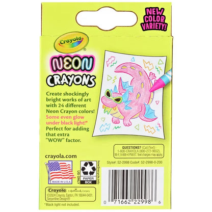 CRAYOLA CRAYONS 24 NEON