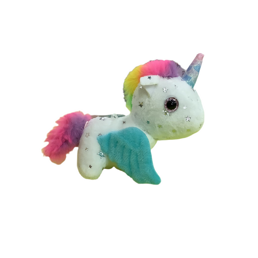 PLUSH SPARKLING UNICORN W TWIRLING TAIL
